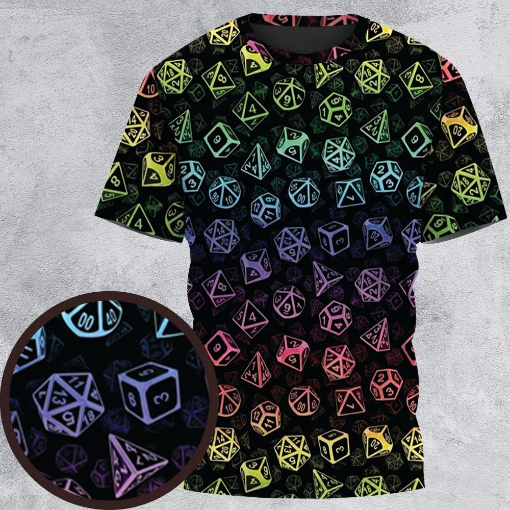 Rainbow Dice All-Over Print Unisex T-Shirt