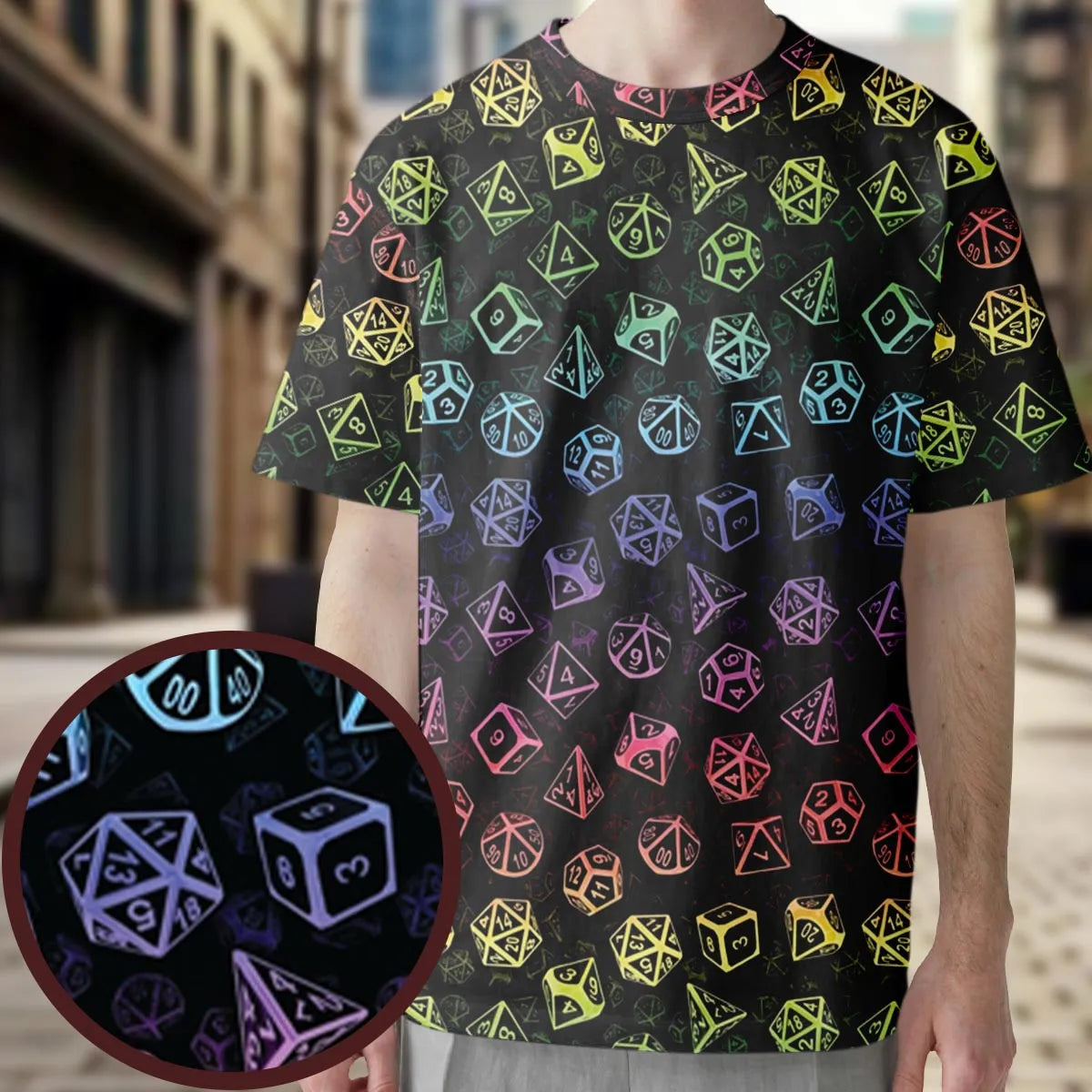 Rainbow Dice All-Over Print Unisex T-Shirt