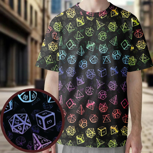 Rainbow Dice All-Over Print Unisex T-Shirt