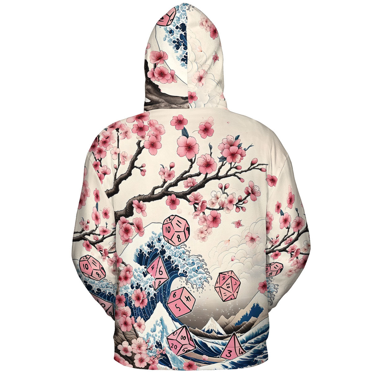 Pink Flower Dice All-over Print Hoodie