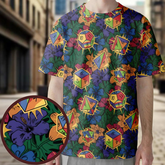 Tropical Dice All-Over Print Unisex T-Shirt