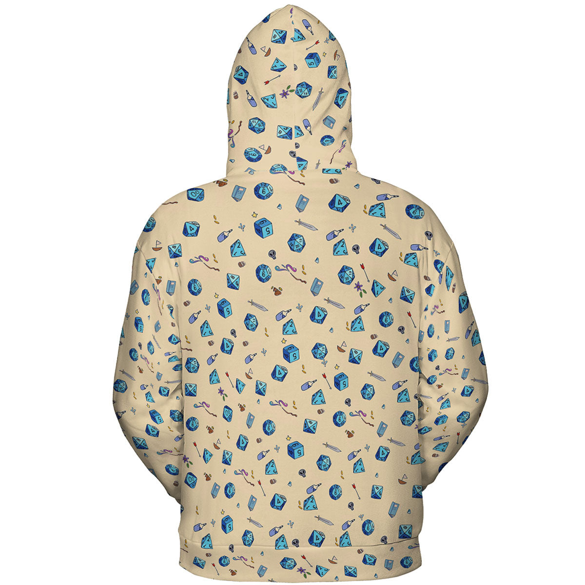 RPG Dices Pattern All-over Print Hoodie