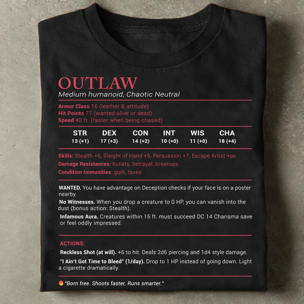 Outlaw Stats Classic Unisex T-Shirt
