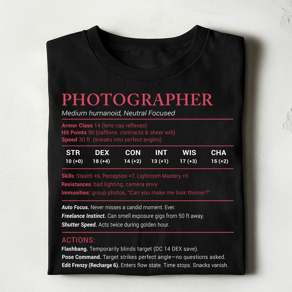Photographer Stats Classic Unisex T-Shirt