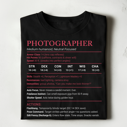 Photographer Stats Classic Unisex T-Shirt