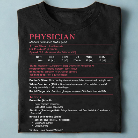 Physician Stats Classic Unisex T-Shirt
