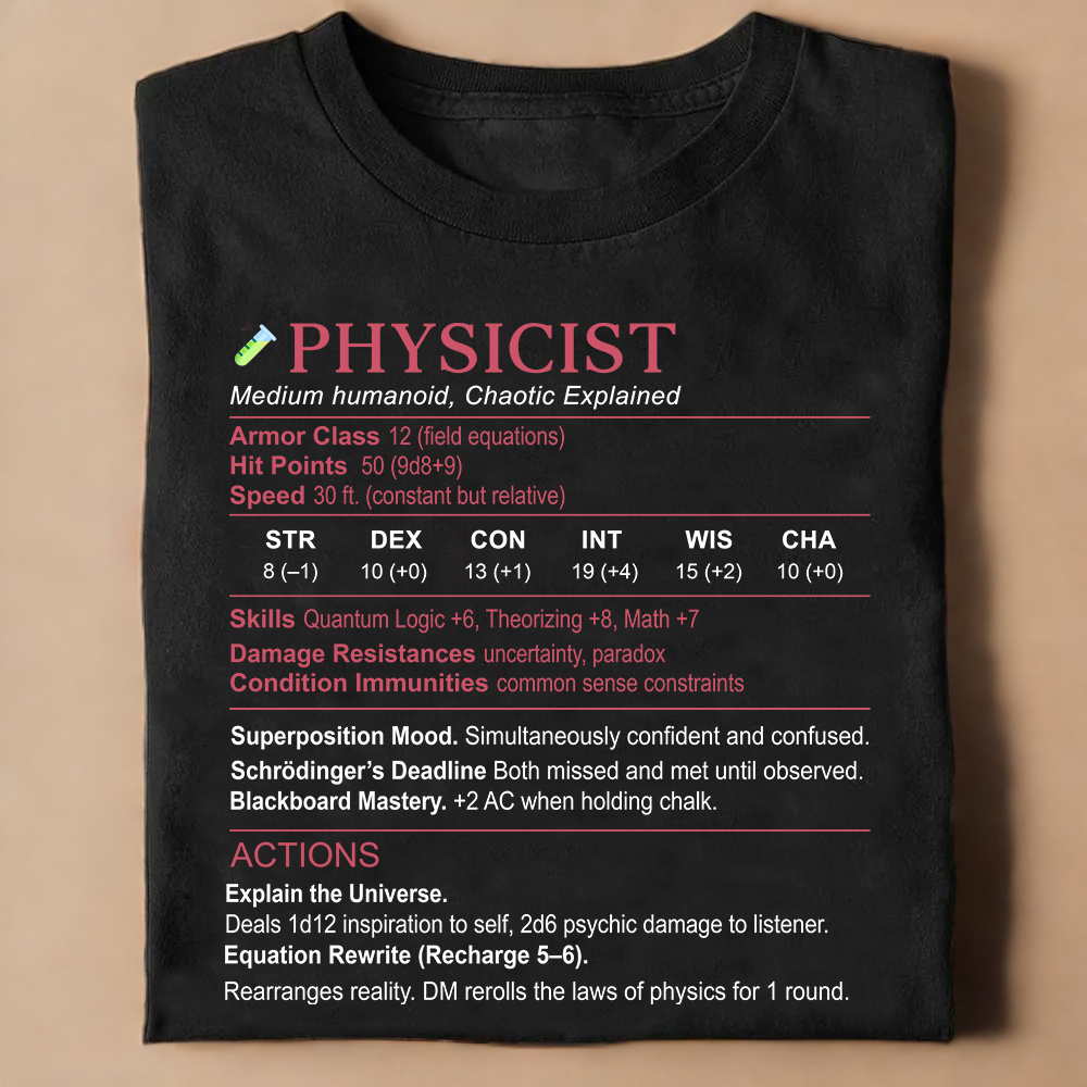 Physicist Stats Classic Unisex T-Shirt