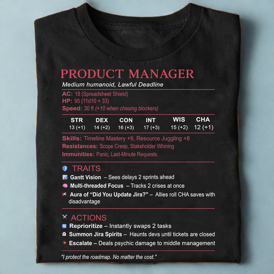 Product Manager Stats (PM) Classic Unisex T-Shirt