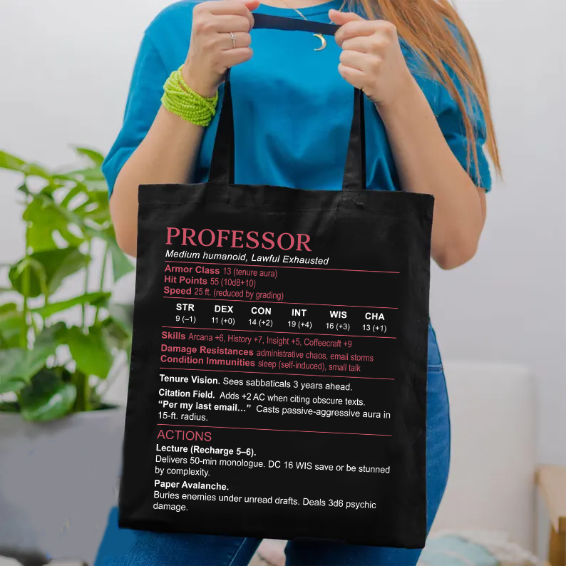 Professor Stats Tote Bag