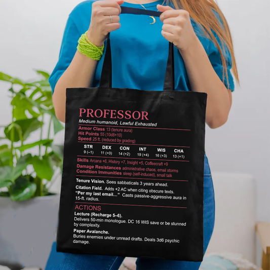 Professor Stats Tote Bag