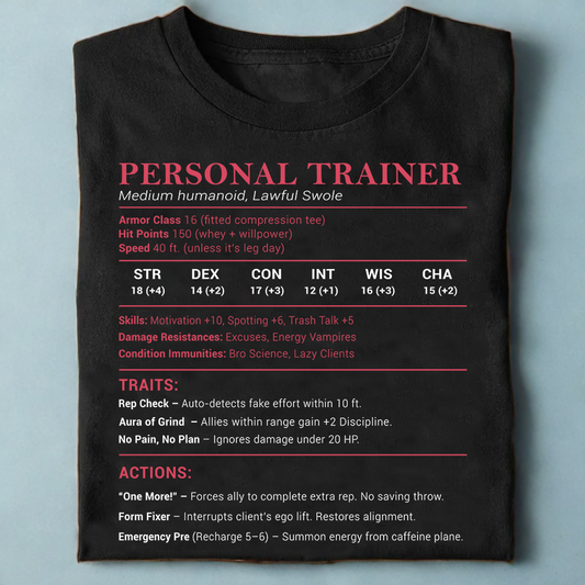 Personal Trainer PT Stats Classic Unisex T-Shirt