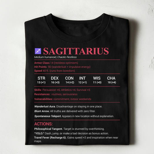 Sagittarius Stats Classic Unisex T-Shirt