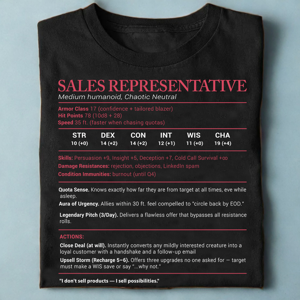 Sales Presentative Stats Classic Unisex T-Shirt