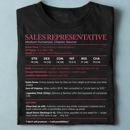Sales Presentative Stats Classic Unisex T-Shirt