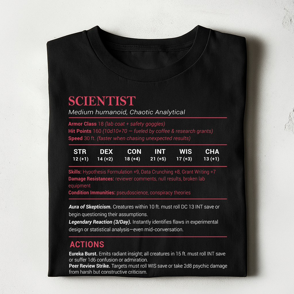 Scientist Stats Classic Unisex T-Shirt