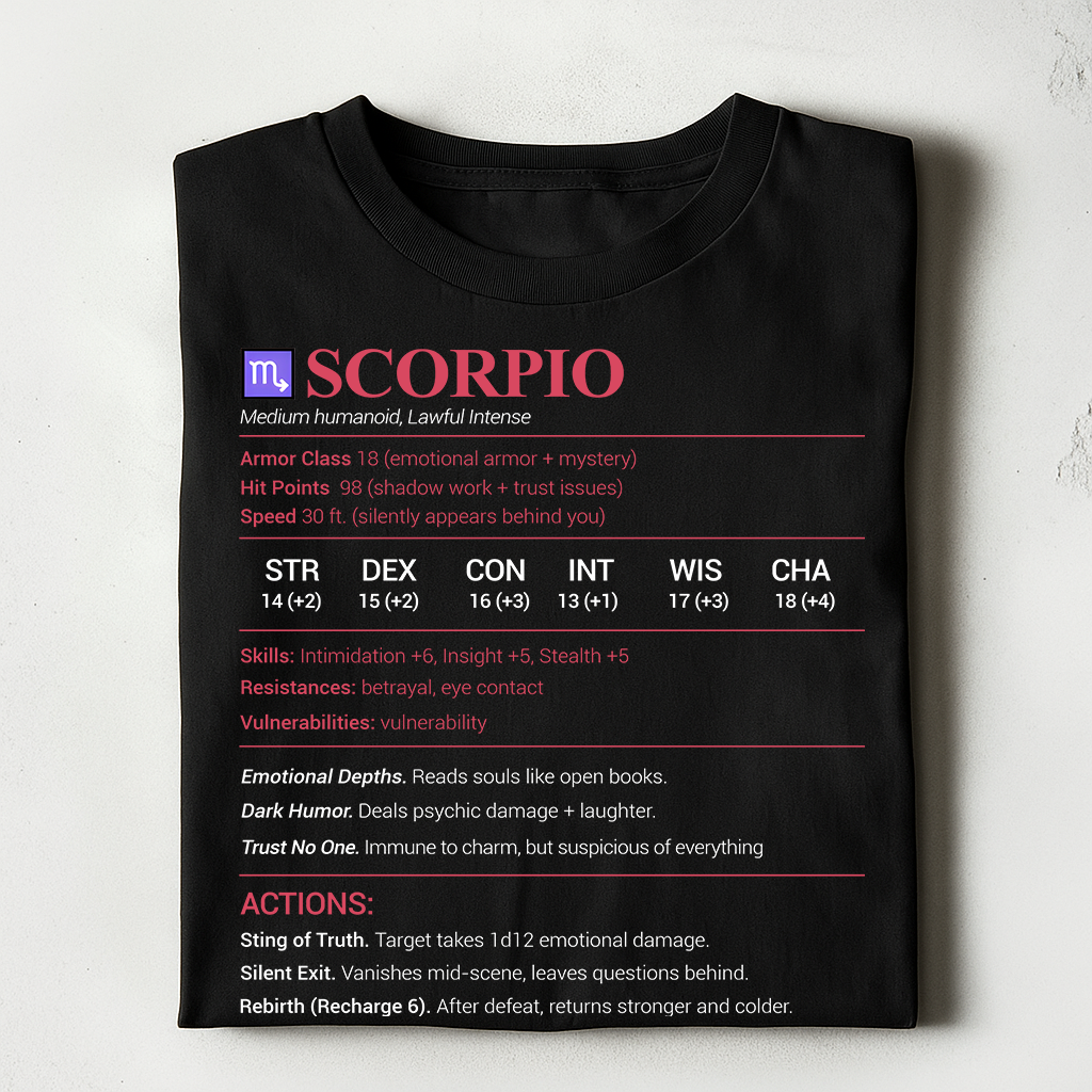 Scorpio Stats Classic Unisex T-Shirt