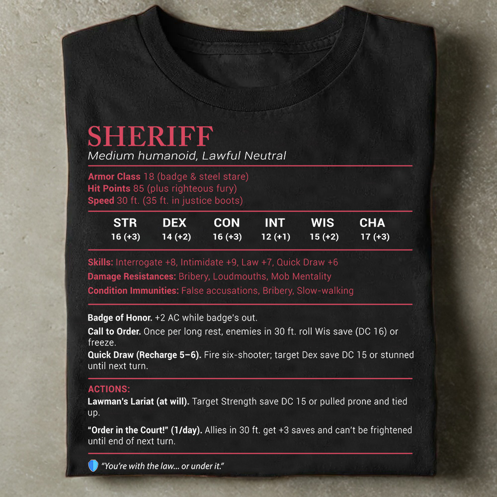 Sheriff Stats Classic Unisex T-Shirt
