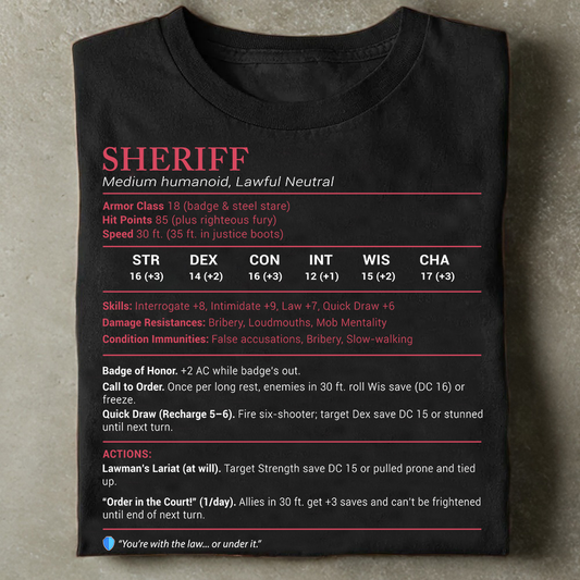 Sheriff Stats Classic Unisex T-Shirt