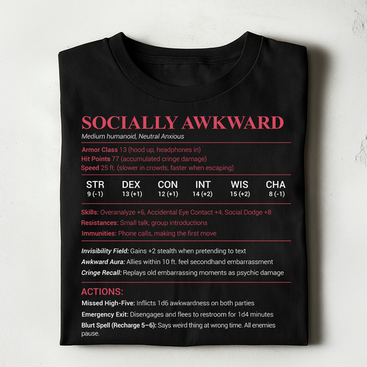 Socially Awkward Stats Classic Unisex T-Shirt