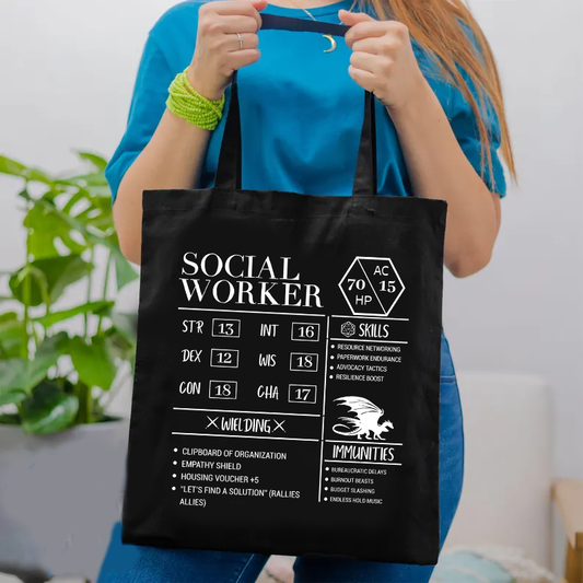 Social Worker New Lined Tote Bag