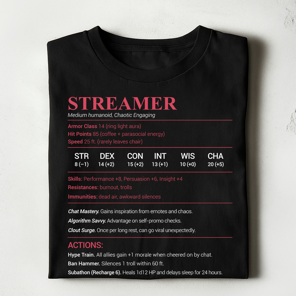 Streamer Stats Classic Unisex T-Shirt