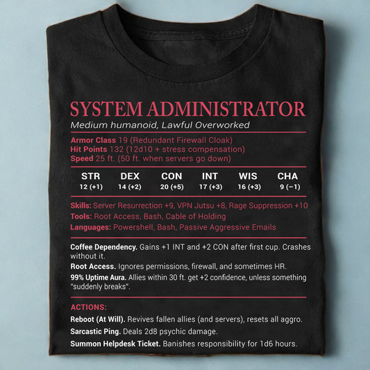 System Administrator Stats Classic Unisex T-Shirt