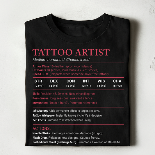 Tattoo Artist Stats Classic Unisex T-Shirt