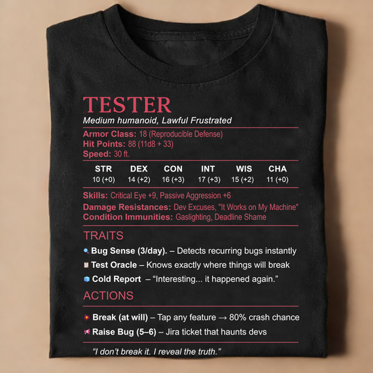 Tester Stats Classic Unisex T-Shirt