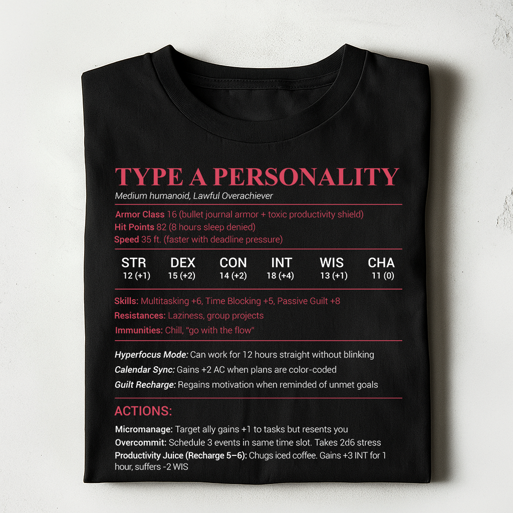 Type A Stats Classic Unisex T-Shirt