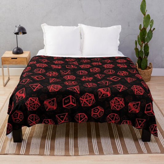 Dice Set Red Fleece Blanket