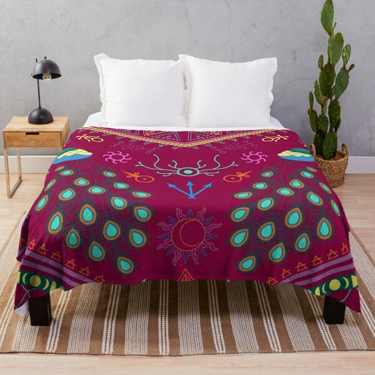 Mollymauk Tealeaf Fleece Blanket