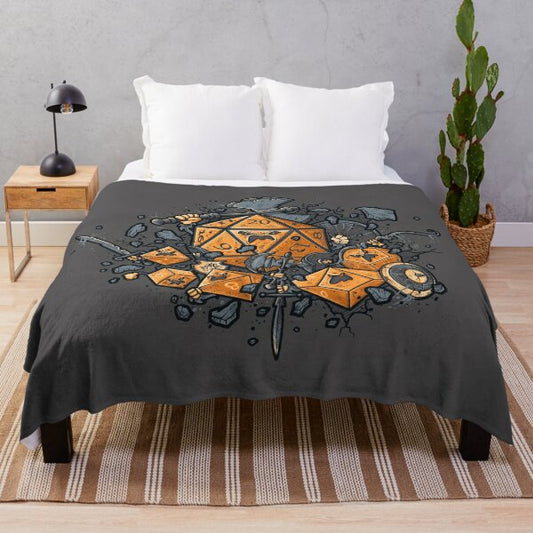 Diceborn Rise Of The Natural 20 Fleece Blanket