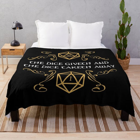The Dice Giveth Taketh Away Fleece Blanket