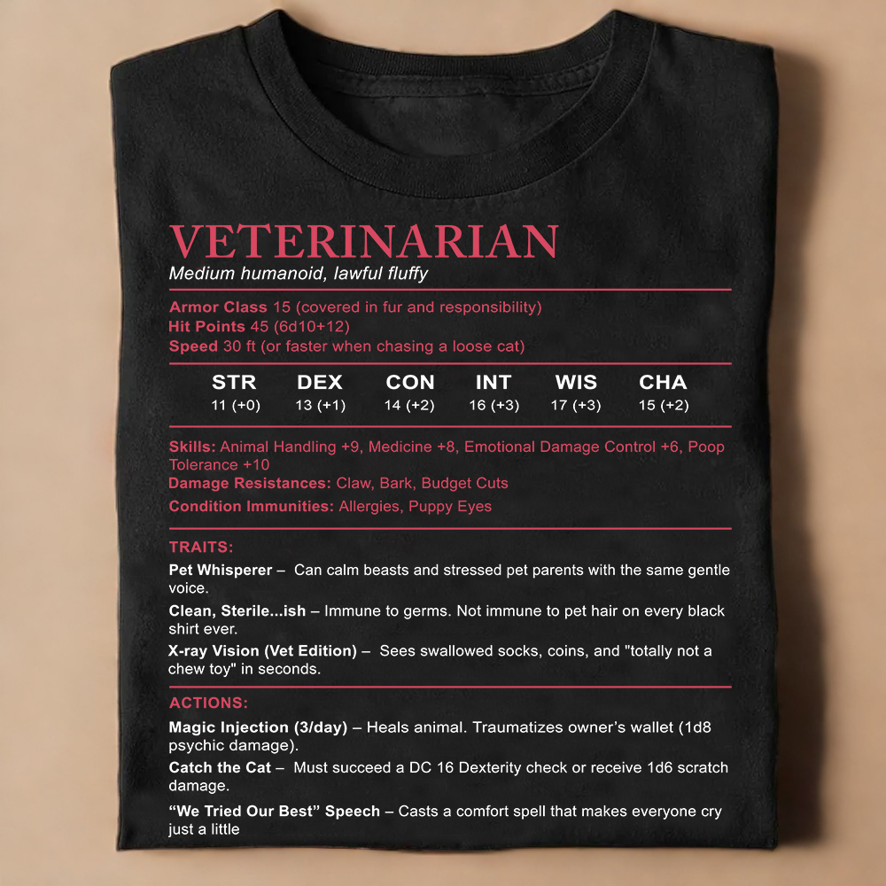 Veterinarian Stats Classic Unisex T-Shirt