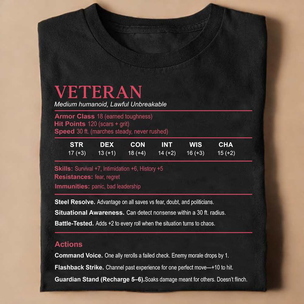Veteran Stats Classic Unisex T-Shirt