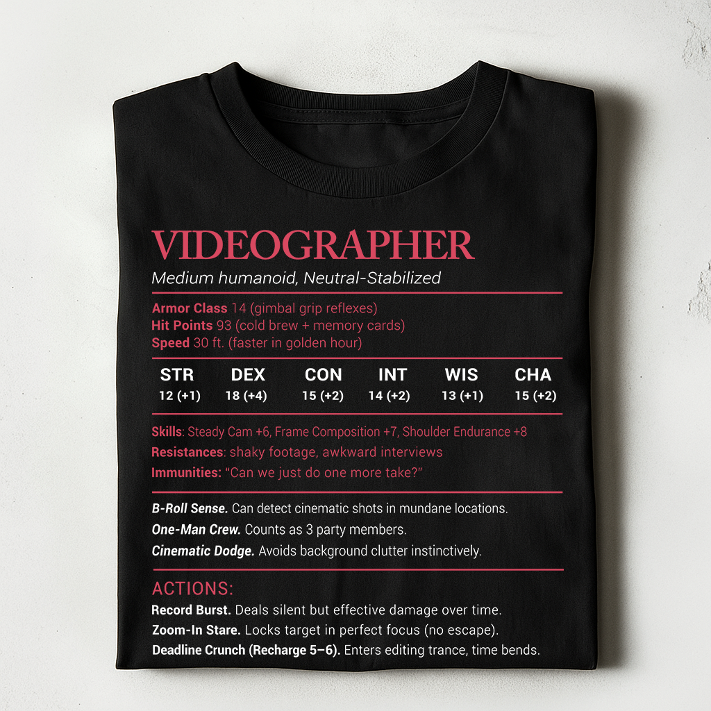 Videographer Stats Classic Unisex T-Shirt