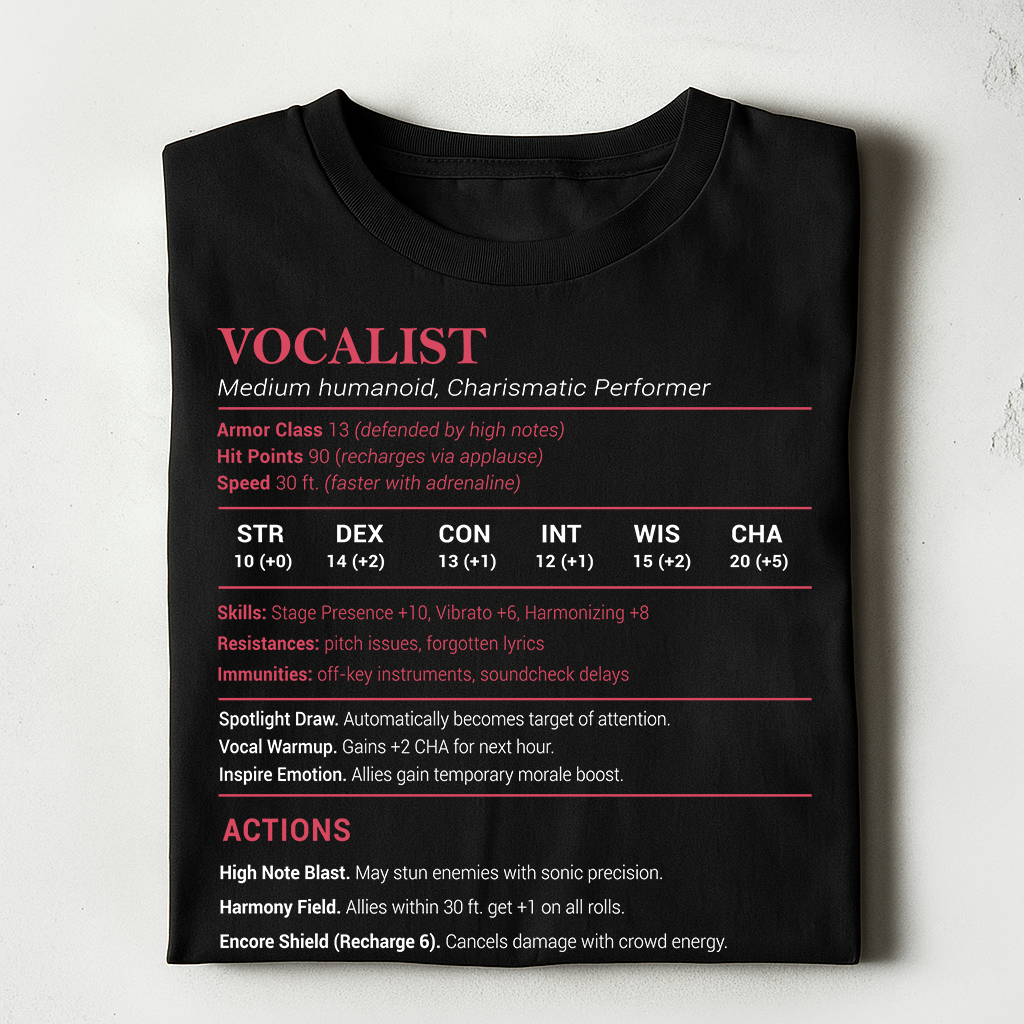 Vocalist Stats Classic Unisex T-Shirt