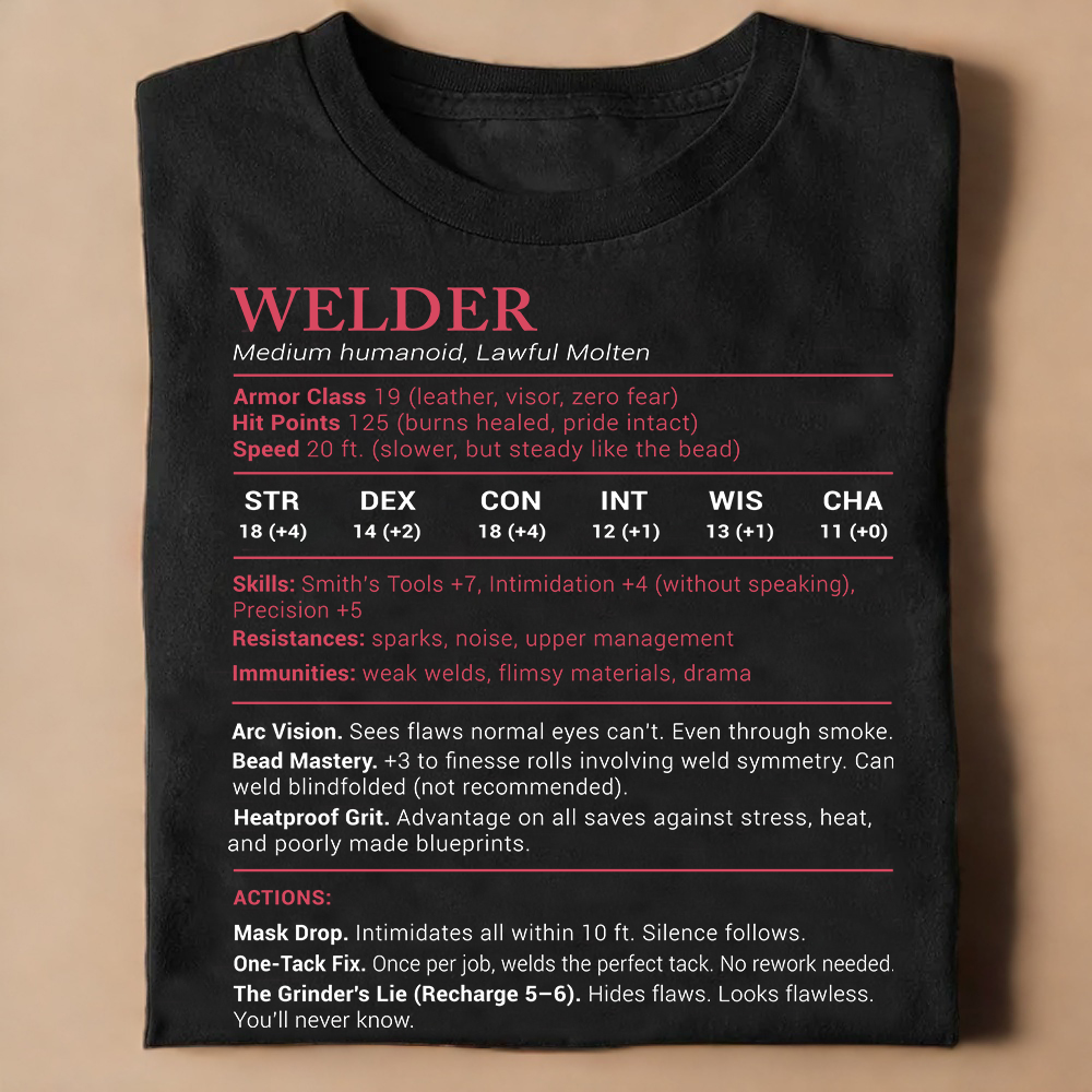 Welder Stats Classic Unisex T-Shirt
