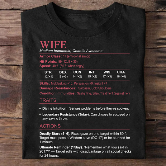 Wife Stats Classic Unisex T-Shirt