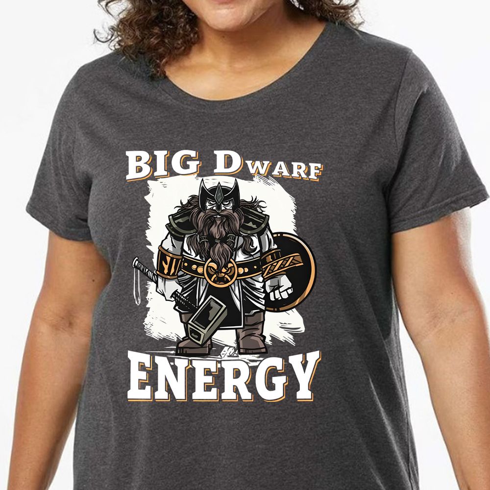Big Dwarf Energy Ladies Curvy Jersey - model - 0