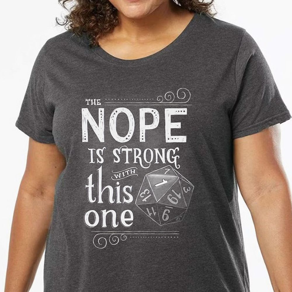 The NOPE is Strong with This One Ladies Curvy Jersey - model - 0