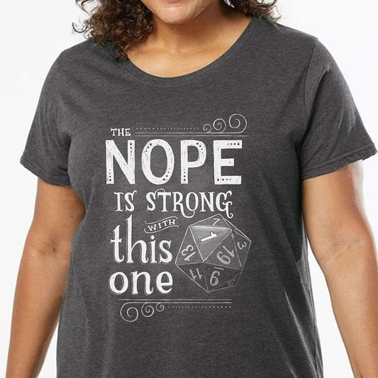 The NOPE is Strong with This One Ladies Curvy Jersey - model - 0