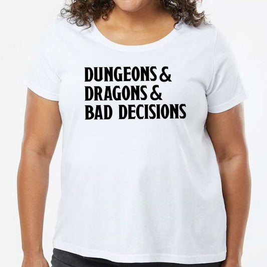 Bad Decisions Ladies Curvy Jersey - model - 0