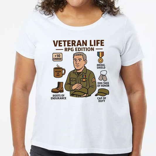 Veteran Life RPG Edition Ladies Curvy Jersey - model - 0