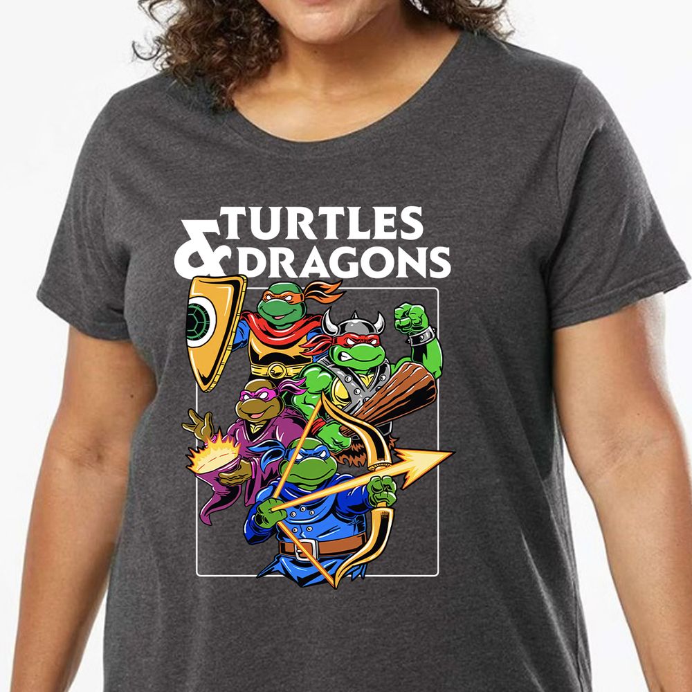 Turtles & Dragons Ladies Curvy Jersey - model - 0