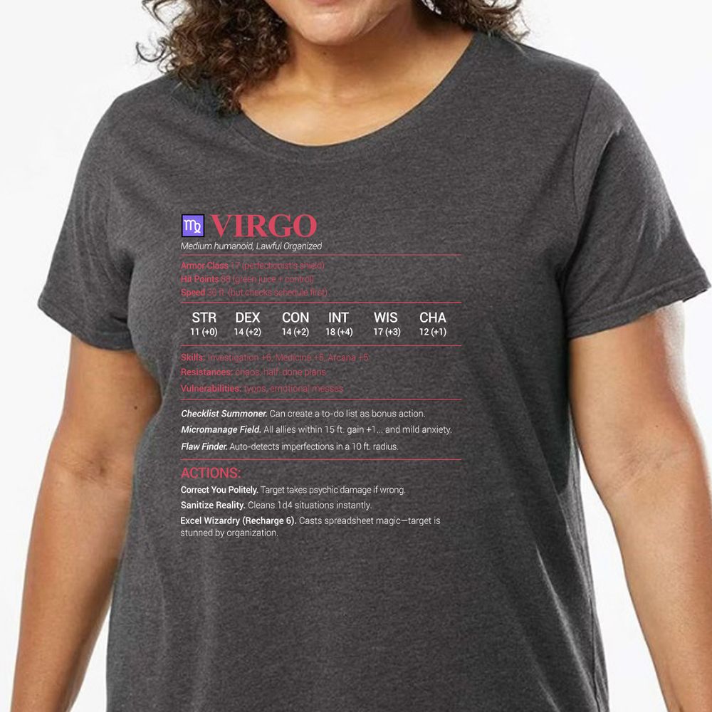 Virgo Stats Ladies Curvy Jersey - model - 0