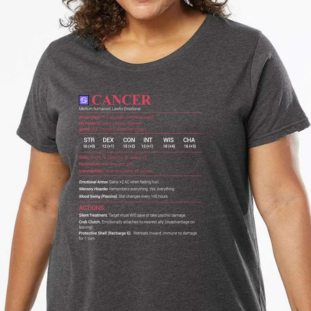 Cancer Stats Ladies Curvy Jersey - model - 0