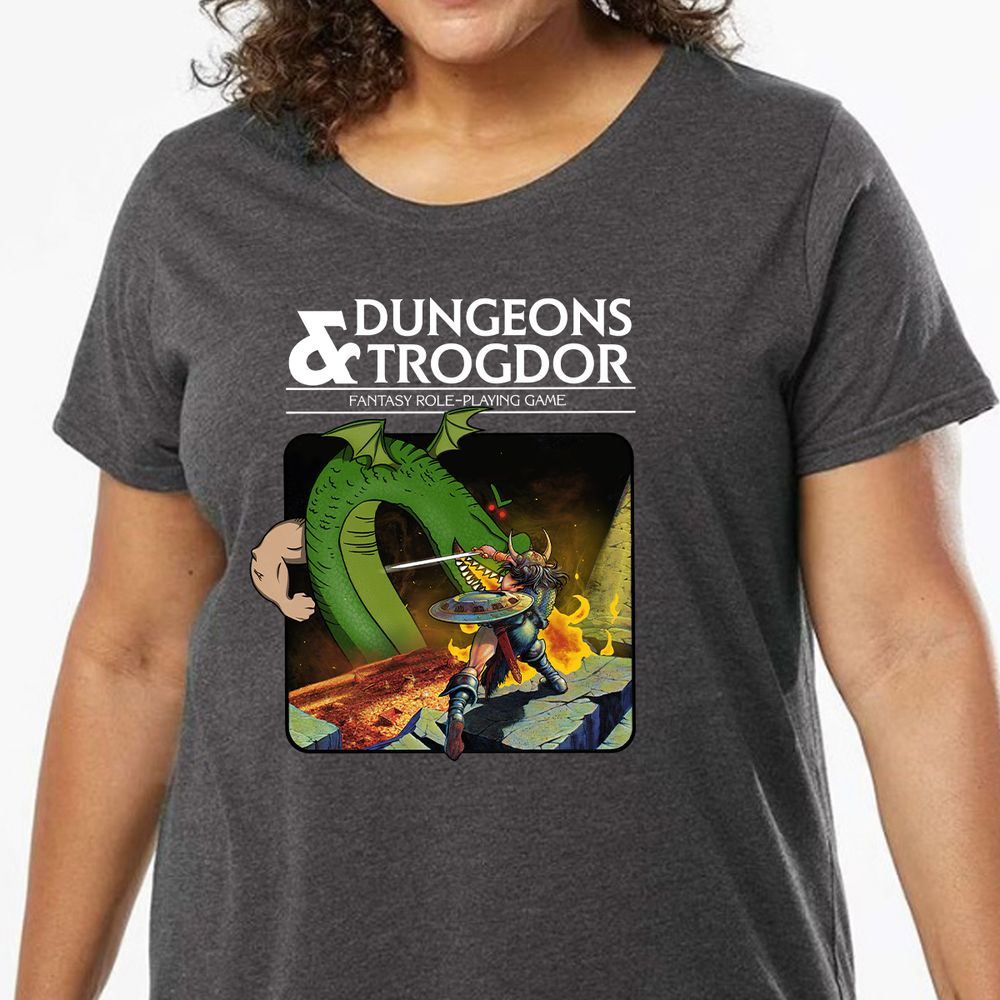 Trogdor Ladies Curvy Jersey - model - 0