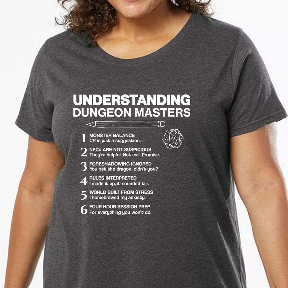 Understanding Dungeon Masters Ladies Curvy Jersey - model - 0