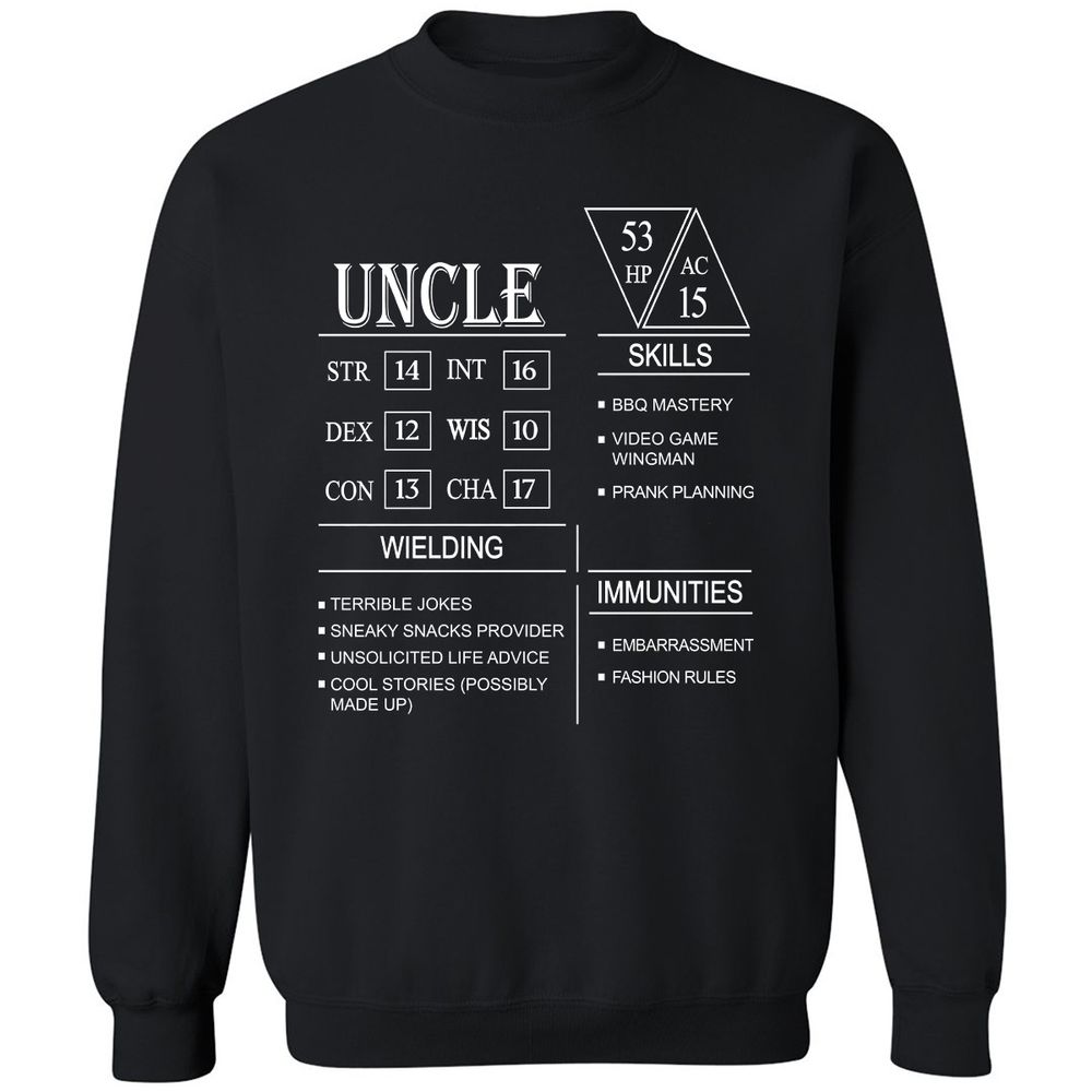 Uncle Stats Classic Unisex Sweatshirt - Black - 1